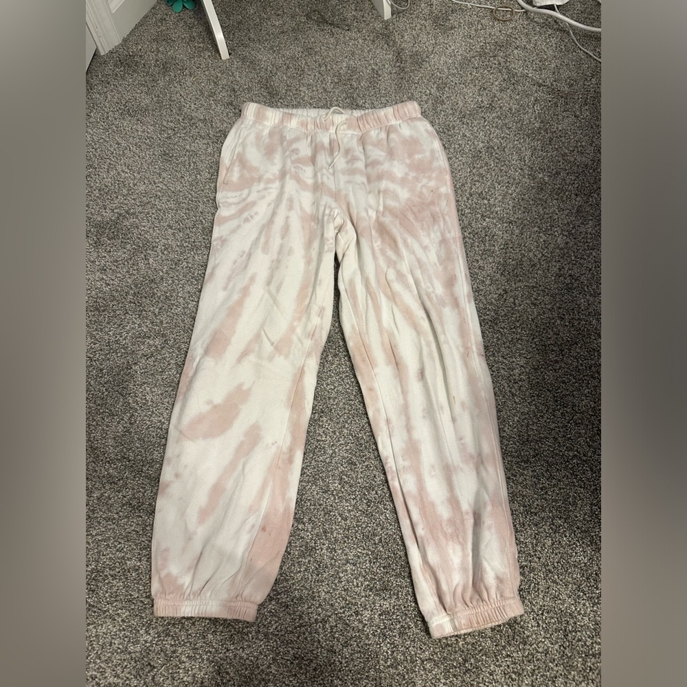 Old navy pink & white sweatpants - Picture 1 of 5